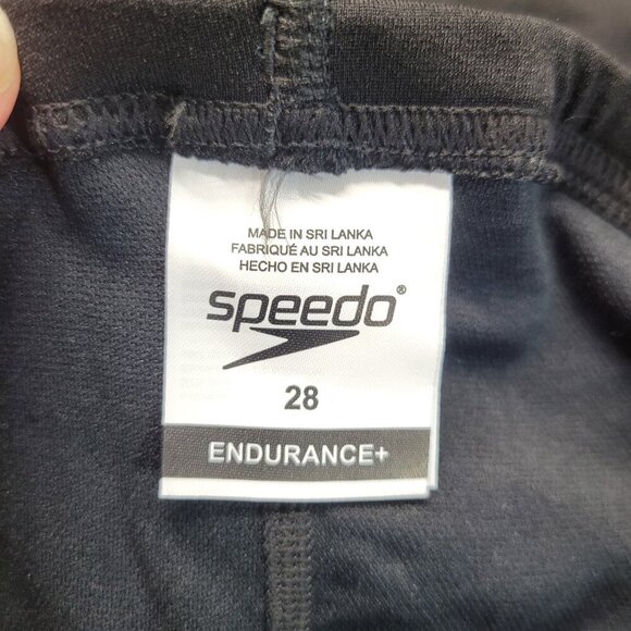 Speedo Endurance Size 28 Classic Back Red Print Men's Performance Racing Suit - Picture 6 of 7